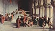 Francesco Hayez Release of Vittor Pisani from the dungeon oil painting on canvas